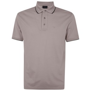 엠포리오아르마니 로고 자수 코튼 폴로 셔츠