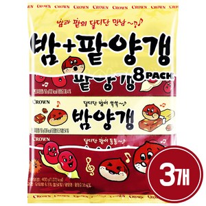 크라운 밤양갱 4p + 팥양갱 4p, 400g, 3세트