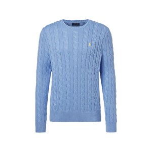폴로랄프로렌 케이블 니트 크루넥 스웨터, 블루계열, Standard L(KR 105)