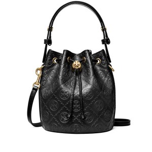 토리 버치 미니 모노그램 엠보스드 버킷 백