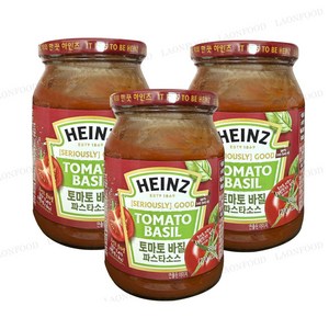 하인즈 토마토 바질 파스타 소스, 350g, 3개