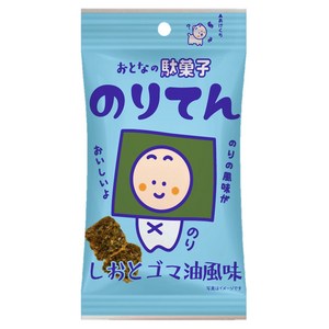 Maruka Food Expenses Rich Series 김 튀김 스낵 소금과 참기름 풍미, 22g, 1개