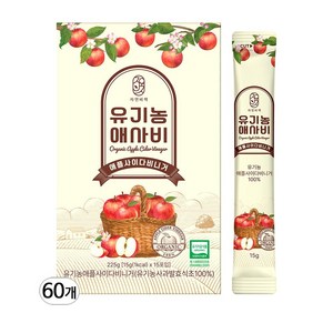 물 한방울넣지 않은 자연비책 유기농 애사비 스틱, 15g, 60개