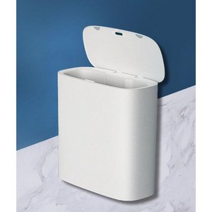 스마트 자동센서 휴지통 틈새 방수 고감도 쓰레기통, 하얀색
