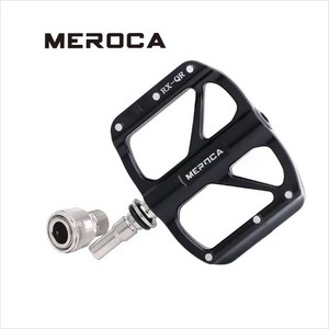 [MEROCA] 착탈식 분리 페달 [좌우1조] - 미니벨로 브롬톤 퀵릴리즈패달, 검정, 1세트