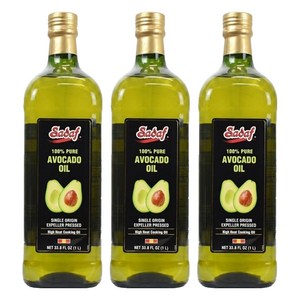 사다프 아보카도 오일 싱글 오리진 익스펠러 프레스, 1L, 3개