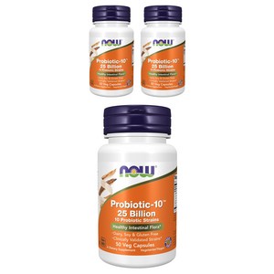 나우푸드 프로바이오틱-10 유산균 250억 베지 캡슐, 50정, 3개