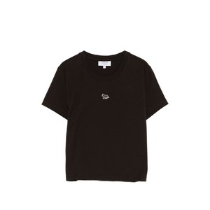 메종키츠네 로고 패치 티셔츠, 브라운계열, S(KR 55)