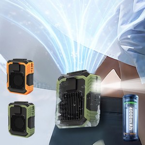 Ataasha 휴대용 허리선풍기 무선 냉각 선풍기 4000mAh 보조 배터리/LED 무드등/클립형