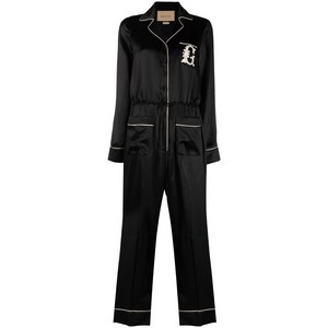 구찌 로고 자수 점프수트