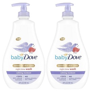 도브 키즈 나이트 타임 워시 카밍 모이스처, 591ml, 2개