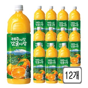 메온셀 [기타]제주사랑감귤사랑 주스 1.5Lx12pet/1BOX, 1.5L, 12개
