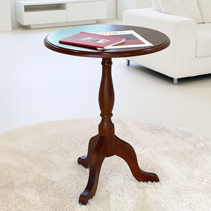 엔틱 레트로 원목 사이드테이블 나무 미니 원형 테이블 침대 협탁 베란다 JJ0116