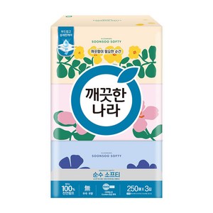 깨끗한나라 순수 소프티 천연펄프 미용티슈 2겹