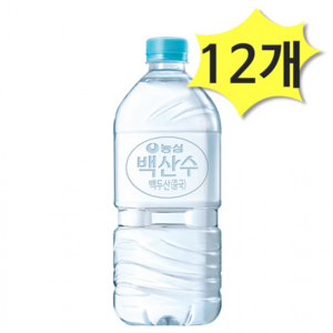 농심 백산수 무라벨 1L x 12개 생수 물1리터