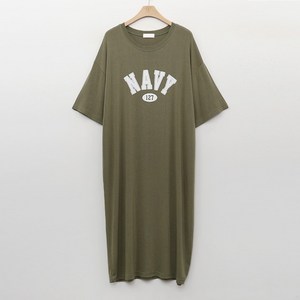 빅걸스토리 빅사이즈 여성 내비 레이온 심플 반팔원피스