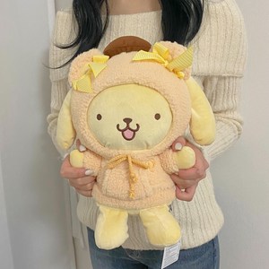 산리오 후드집업 4종 쿠로미 마이멜로디 시나모롤 폼폼푸린, 폼폼푸린 후드인형 + 쇼핑백