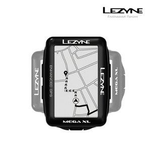 리자인 LEZYNE 메가 GPS 엑스엘 MEGA XL 자전거용 속도계, 1개