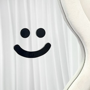 스마일 스티커 시트지 레터링 주문 제작 by 파티아일랜드, 이미티콘 시트지, 찡긋하하, 화이트