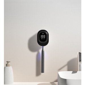 다렌 칫솔살균기 가정용 휴대용 무선 uv-c led 히팅 열건조 건조기 자외선 소독기 휴대용 칫솔살균기, 블랙