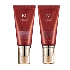 미샤 M 퍼펙트 커버 비비 크림 SPF42 PA+++ 50ml, 23호 자연스러운 베이지, 2개