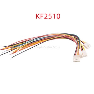 KF2510 터미널 와이어 2.54mm 간격 2 3 4 5 6 7 8 9 10P 싱글 헤드 전자 26AWG 연결 길이 20cm 5, 6P, 6개