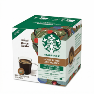 스타벅스 하우스 블렌드 디카페인 캡슐커피, 8g, 12개입, 1개