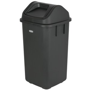 프랑코 퍼블릭 휴지통25L (스윙), 블랙, 1개