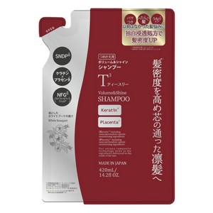 티스리 볼륨 & 샤인 샴푸 리필용, 420ml, 1개