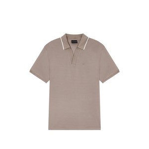 엠포리오아르마니 피케 V넥 폴로 셔츠, 베이지계열, Italy 46(KR 95)