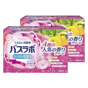 하쿠겐어스 허즈 바스라보 싱그러운 탄산탕 4종 향기 어소트 12개입, 540g, 2개