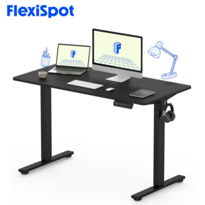 FlexiSpot 전동 모션 데스크 컴퓨터책상 높이조절책상 A/S 5년 높이690-1100mm 1200 학생책상 낮은 높이 사무실책상 게이밍책상 EF1, 블랙