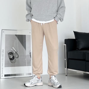 코튼 데일리 특양면 기모 스웻 트레이닝 남자 밴딩 조거팬츠