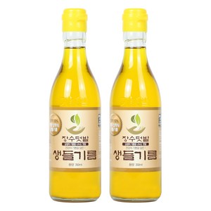 장수텃밭 아침에 한숟갈 생들기름 350ml, 2개