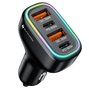 호밍사이 120W 차량용고속충전기 차량용 충전기 쿼드 포트 PD+QC 차량용충전기
