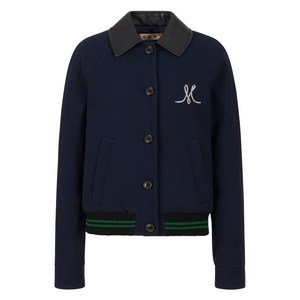 마르니 자수 디테일 봄버 재킷, 블루계열, Italy 40(KR 55)