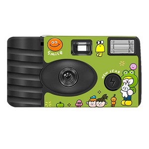 Haokon 일회용 플래시 풀 프레임 컬러 필름 카메라 18장