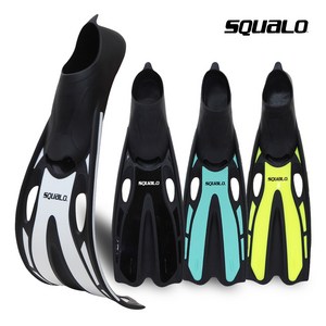 SQUALO 프리미엄 실내외 오리발 롱핀 프리다이빙 수영훈련, 민트 260-270, 단품