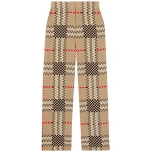 버버리 픽셀 체크 와이드 팬츠, 베이지계열, UK 0(KR 33)
