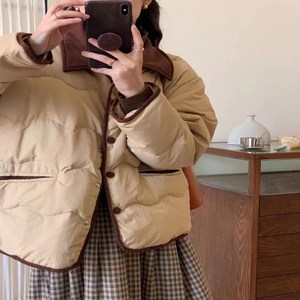 조리원동기 여성퀄팅점퍼 데일리아우터 카라패딩 패딩점퍼