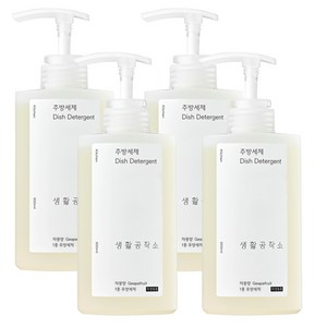 생활공작소 주방세제 자몽, 500ml, 4개