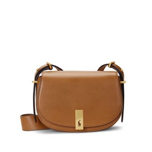 폴로랄프로렌 로고 장식 스몰 가죽 크로스 백