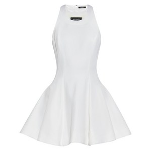 발망 플리츠 미니 드레스, 화이트계열, France 34(KR 55)