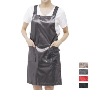 AE229 펄 반짝이 H형 앞치마 급식 식당 주방 복지센터, AE229 검정, 1개