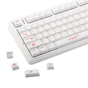 벚꽃 테마 PBT 키캡 XDA 키캡 124키 세트