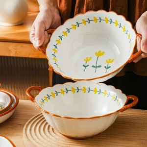 Tiger Pavilion 세라믹 플라워 원형 양수 대접