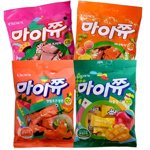 마이쮸 100g A세트 써니피치맛1 핑크리치맛1 캔털루프멜론맛1 애플망고맛1 하스1, 100g, 4개
