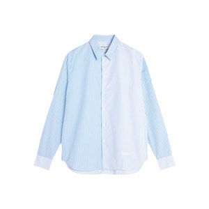 메종키츠네 스트라이프 자수 셔츠