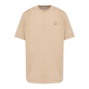 몽클레르 로고 패치 코튼 티셔츠