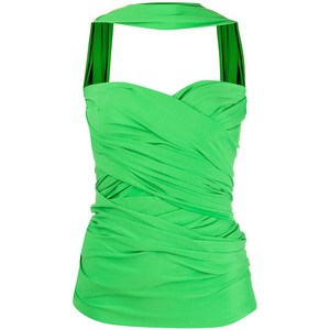 발렌시아가 랩 스타일 뷔스티에 탑